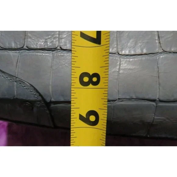 SOLD Coach Rhyder Limited Edition rare dusty blue Croc Embossed Denim Leather - Picture 16 of 16